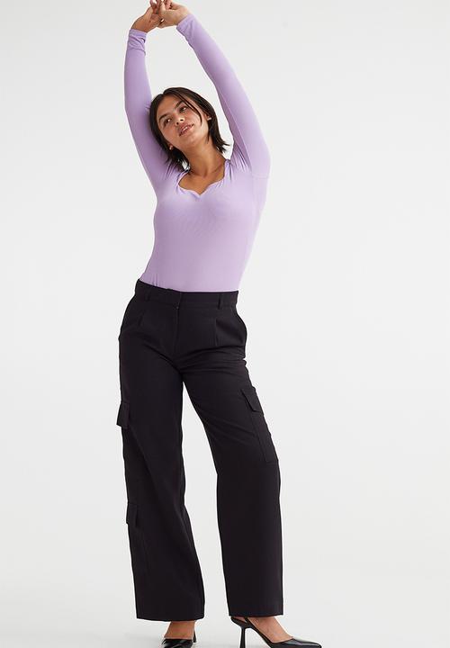 H&M - Long-sleeved jersey top - light purple
