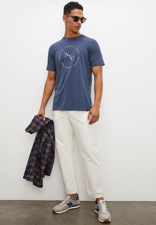 Superbalist - Nate dyed graphic tee - navy