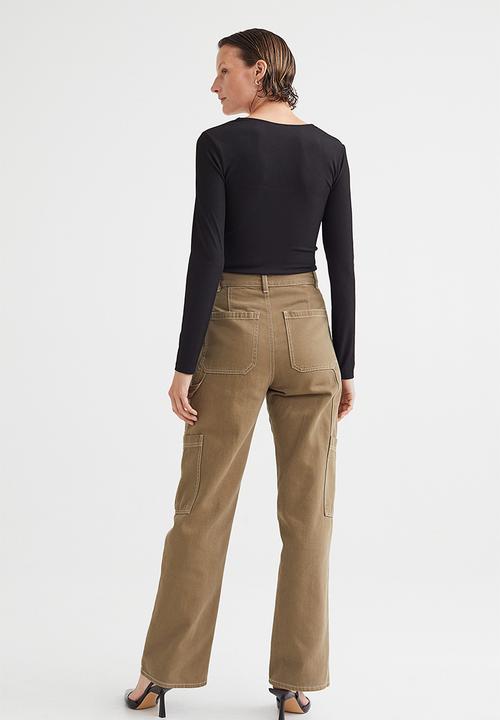 H&M - Long-sleeved jersey top - black 