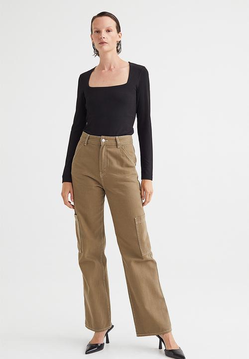 H&M - Long-sleeved jersey top - black 