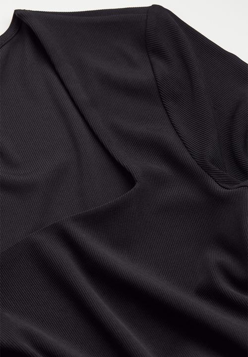 H&M - Long-sleeved jersey top - black 