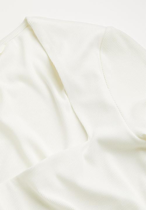 H&M - Long-sleeved jersey top - white 