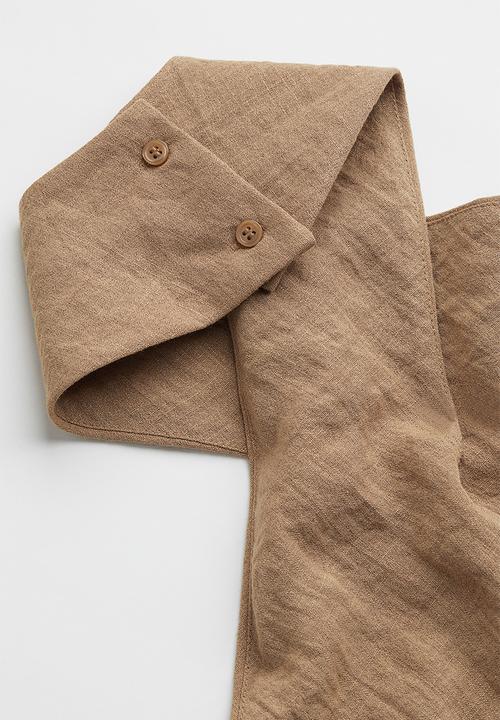 H&M - Halterneck cropped top - dark beige