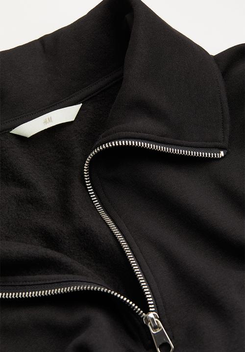 H&M - Collared sweatshirt - black