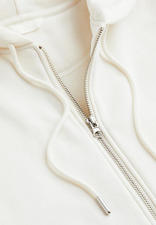 H&M - Zip-through hoodie - white