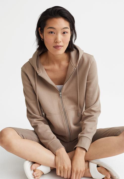 H&M - Zip-through hoodie - beige