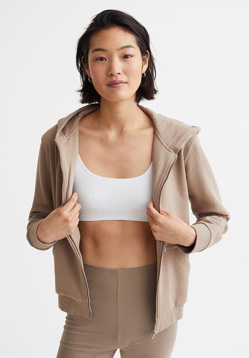 H&M - Zip-through hoodie - beige