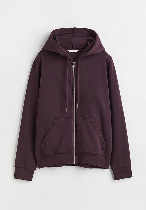H&M - Zip-through hoodie - dark brown