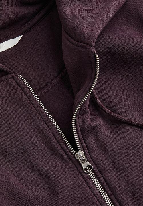 H&M - Zip-through hoodie - dark brown