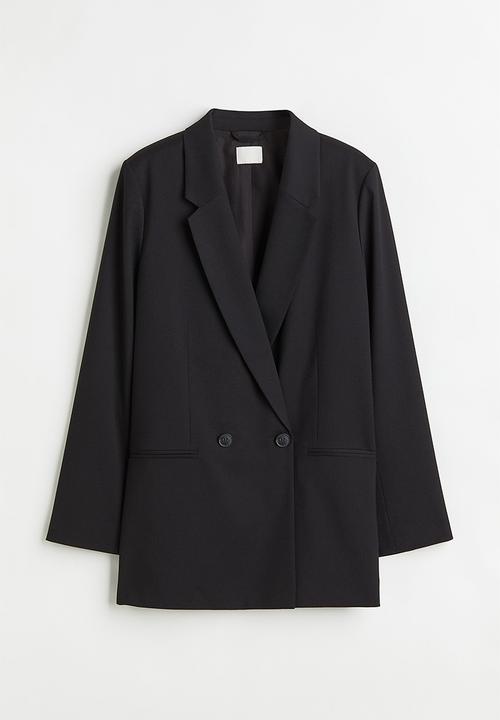 H&M - Double-breasted jacket - black