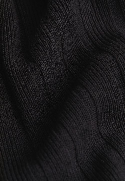 H&M - Rib-knit trousers - black