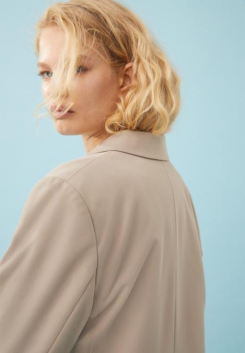 H&M - Double-breasted jacket - greige