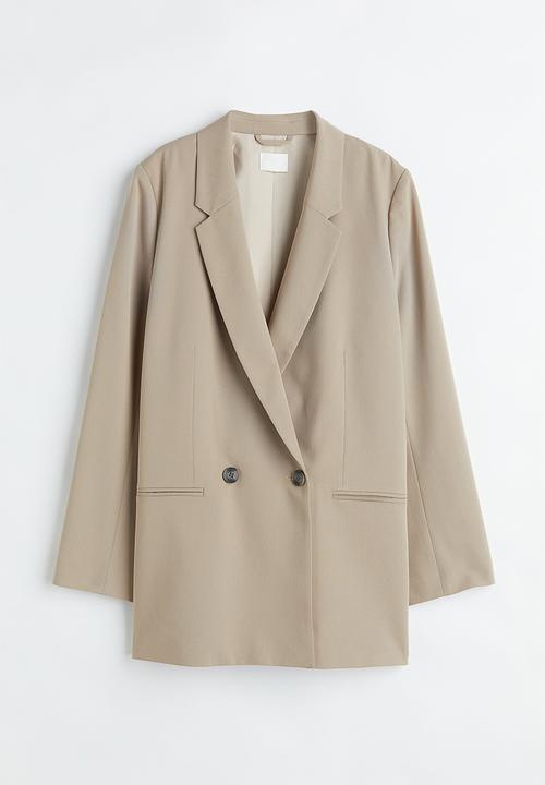 H&M - Double-breasted jacket - greige