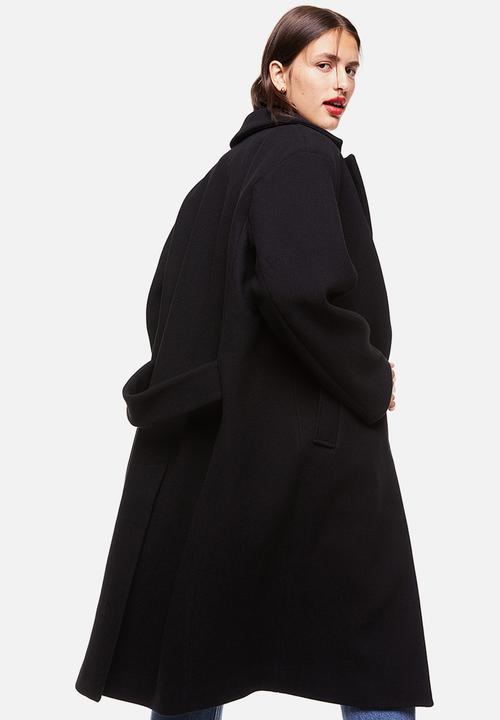 H&M - Single-breasted coat - black