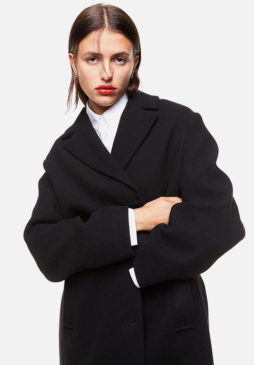 H&M - Single-breasted coat - black