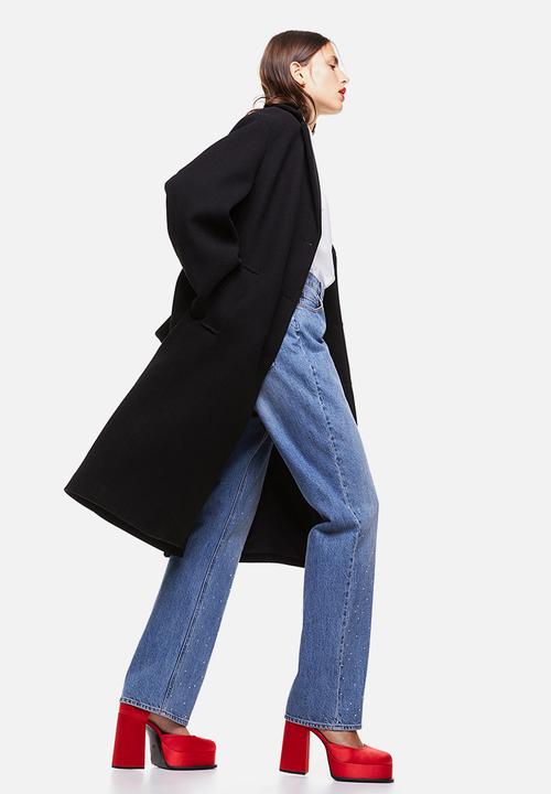 H&M - Single-breasted coat - black
