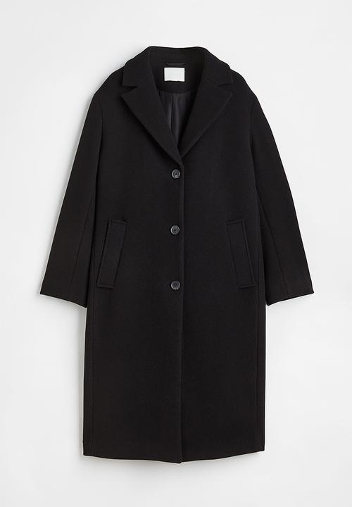 H&M - Single-breasted coat - black