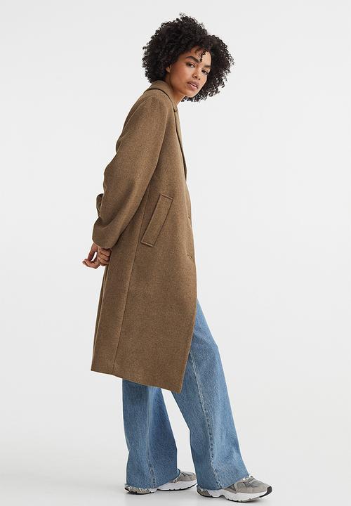 H&M - Single-breasted coat - dark beige marl
