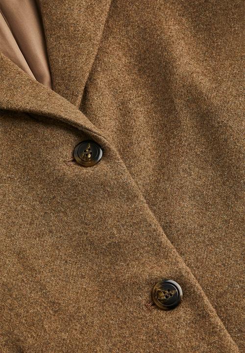H&M - Single-breasted coat - dark beige marl