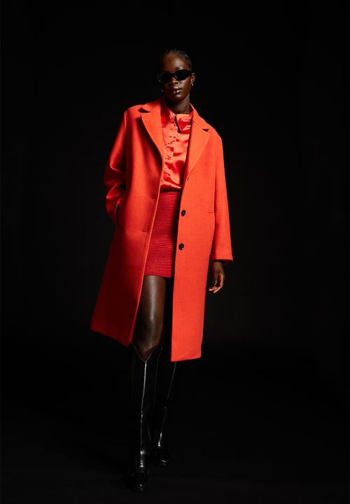 H&M - Single-breasted coat - orange