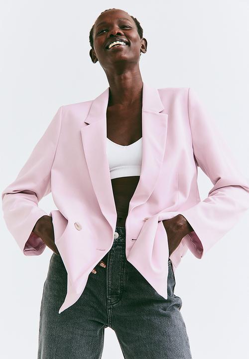 H&M - Double-breasted jacket - light pink
