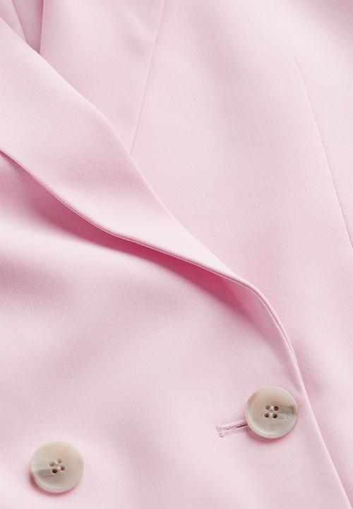 H&M - Double-breasted jacket - light pink