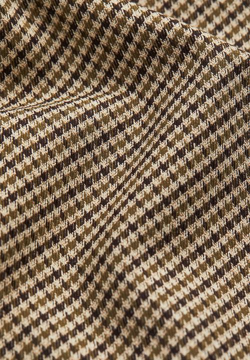 H&M - Mini skirt - light beige/dogtooth patterned