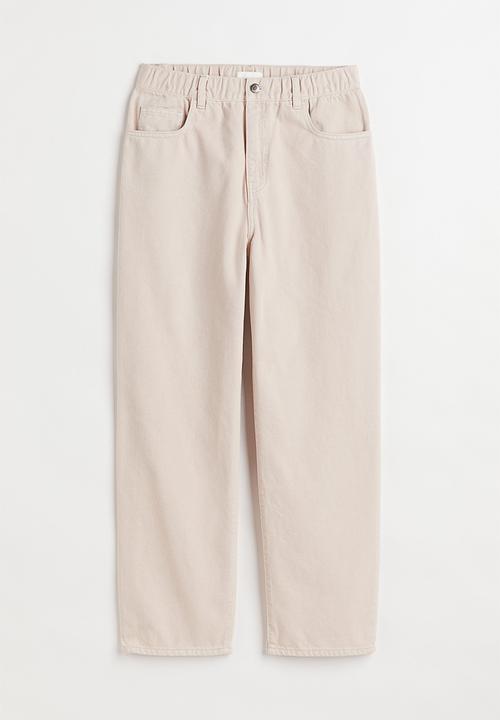 H&M - High waist twill trousers - beige