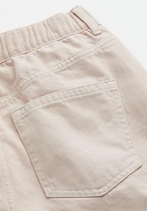 H&M - High waist twill trousers - beige