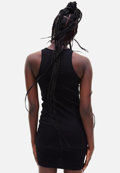 H&M - Ribbed jersey dress - black