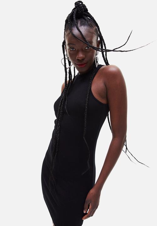 H&M - Ribbed jersey dress - black