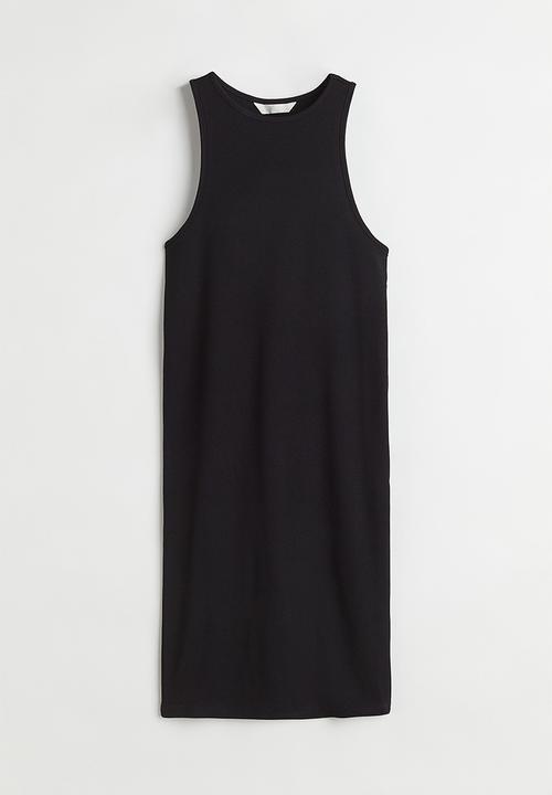 H&M - Ribbed jersey dress - black