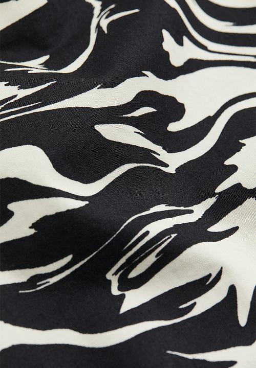 H&M - Mini skirt - black/zebra print