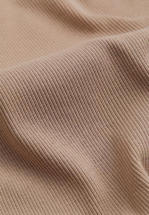 H&M - Ribbed jersey dress - dark beige