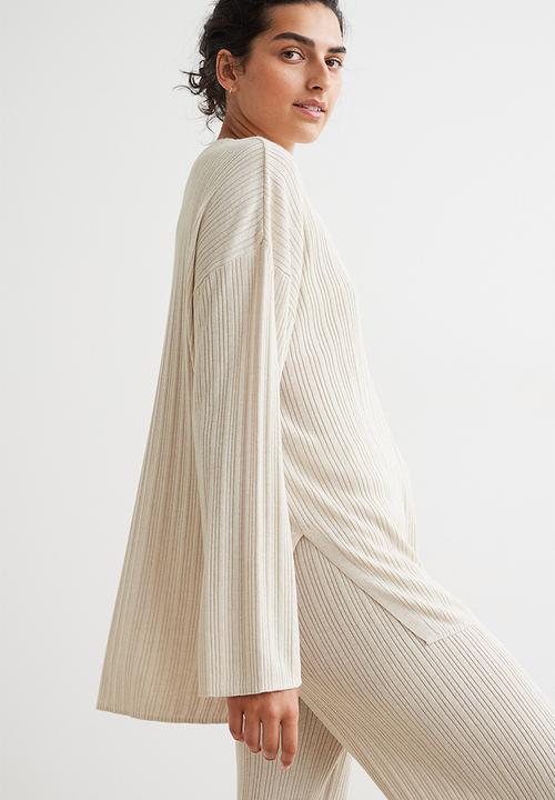H&M - Ribbed jumper - light beige 