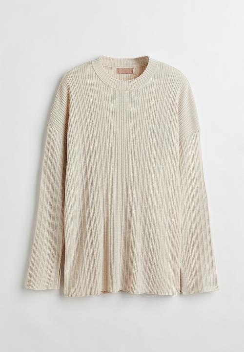 H&M - Ribbed jumper - light beige 