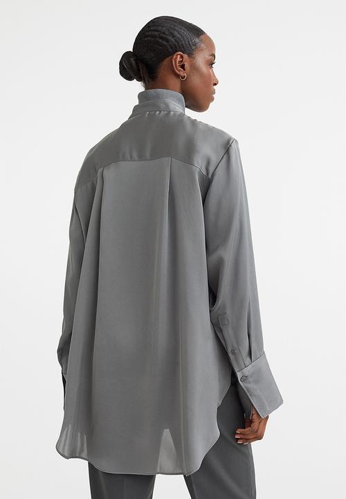 H&M - Oversized shirt - grey green