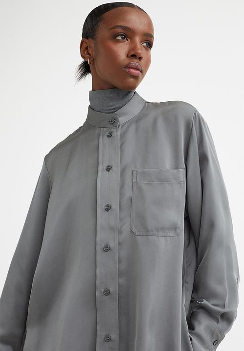 H&M - Oversized shirt - grey green
