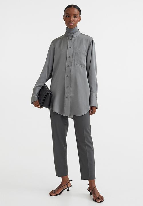 H&M - Oversized shirt - grey green