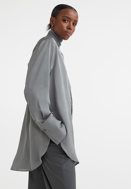 H&M - Oversized shirt - grey green