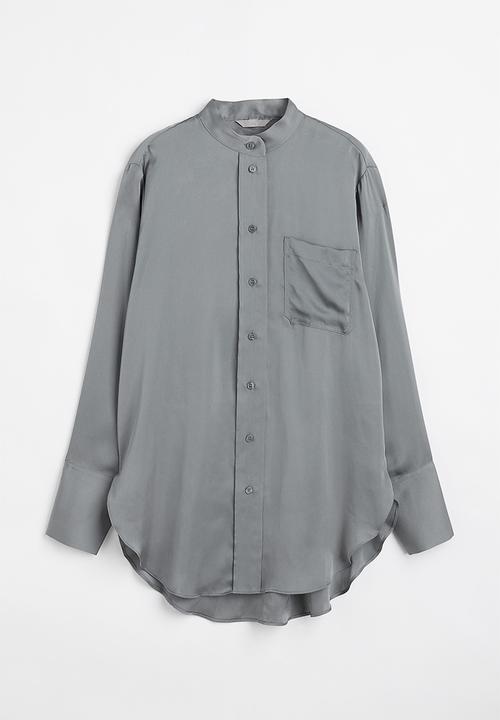 H&M - Oversized shirt - grey green