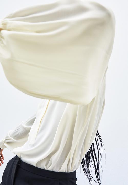 H&M - Balloon-sleeved blouse - cream