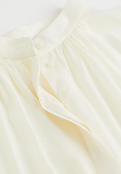 H&M - Balloon-sleeved blouse - cream