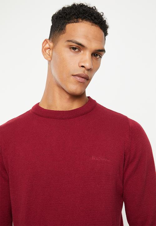 Ben Sherman - Crew neck knit - wine