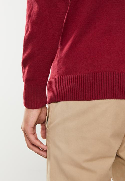Ben Sherman - Crew neck knit - wine