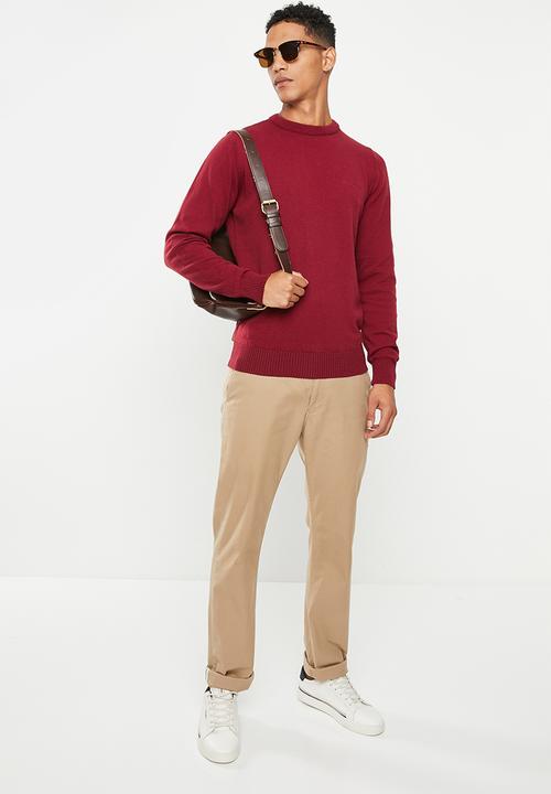 Ben Sherman - Crew neck knit - wine