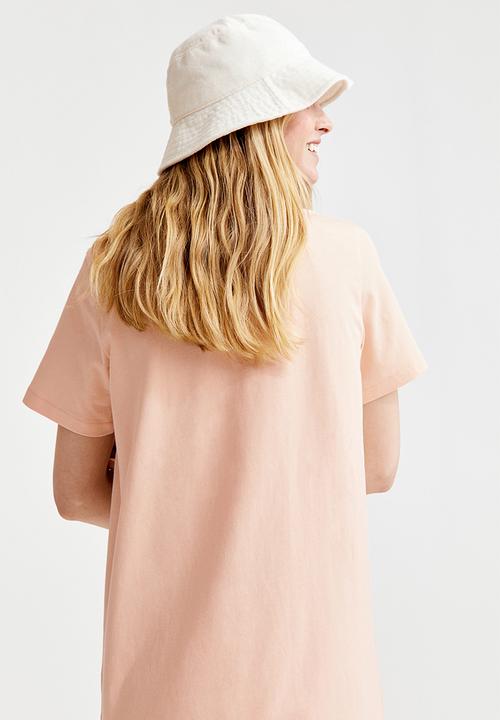 H&M - Cotton T-shirt dress - light apricot