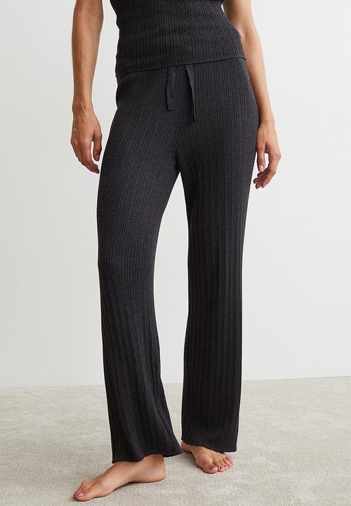 H&M - Ribbed trousers - dark grey