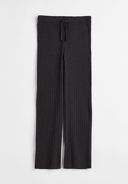 H&M - Ribbed trousers - dark grey