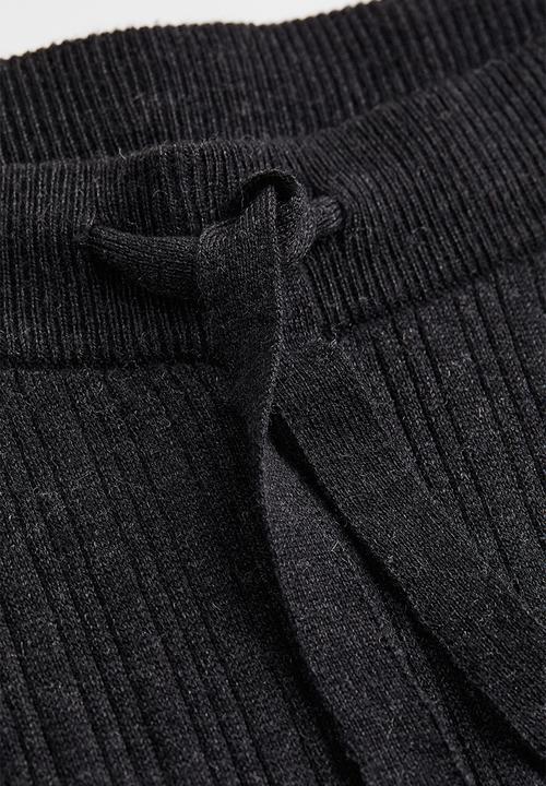 H&M - Ribbed trousers - dark grey